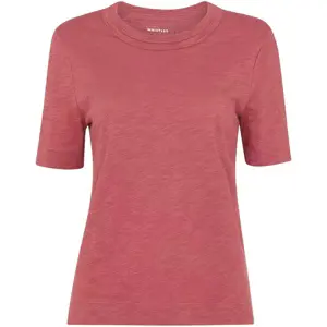 Whistles Dark Pink Rosa Double Trim T Shirt